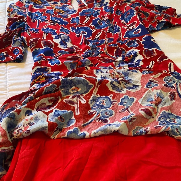 Plunging V neck floral dress - Picture 3 of 12